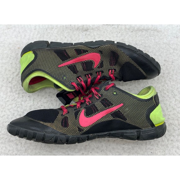 Nike Free Bionic Running Shoes Womens 7.5 Black Pink Green Lightweight 599269063 - Picture 6 of 11